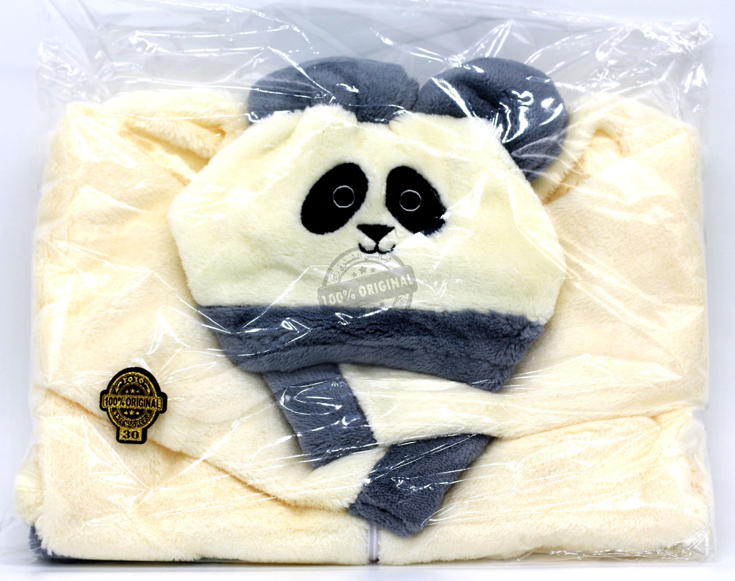 Халат серый "Тростниковая йога - панда" размер 30