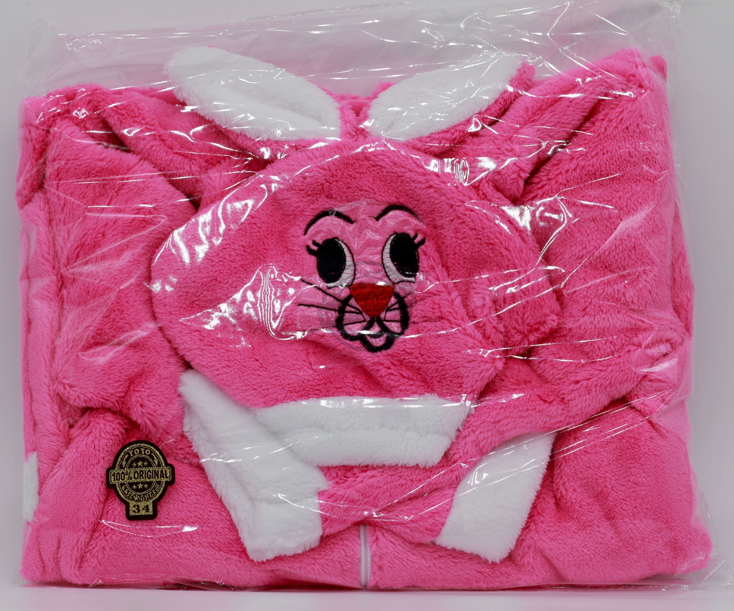 Халат розовый "Ушастый шалунишка - зайчонок" размер 34