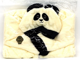 Халат черный "Тростниковая йога - панда" размер 30