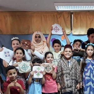 Вышивальная встреча с детьми города Хомс