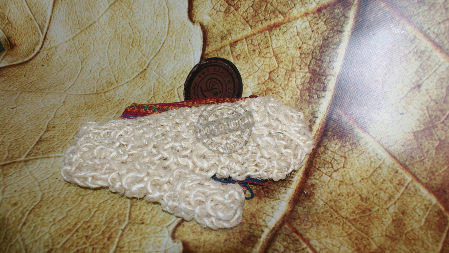 Мочалка варежка массажная из природного плетенного сизаля Zayan «счастливая судьба»
